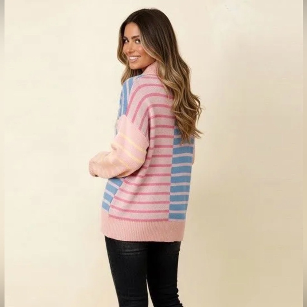 Haptics Striped Color Blocked Sweater Small - Picture 9 of 9